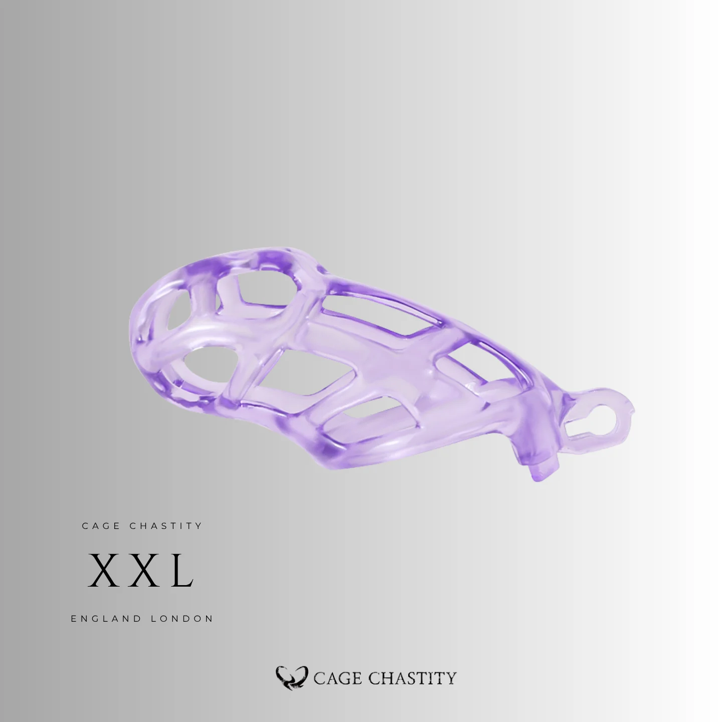 Crystal Violet Cobra Chastity Cage – 2 Ring Types