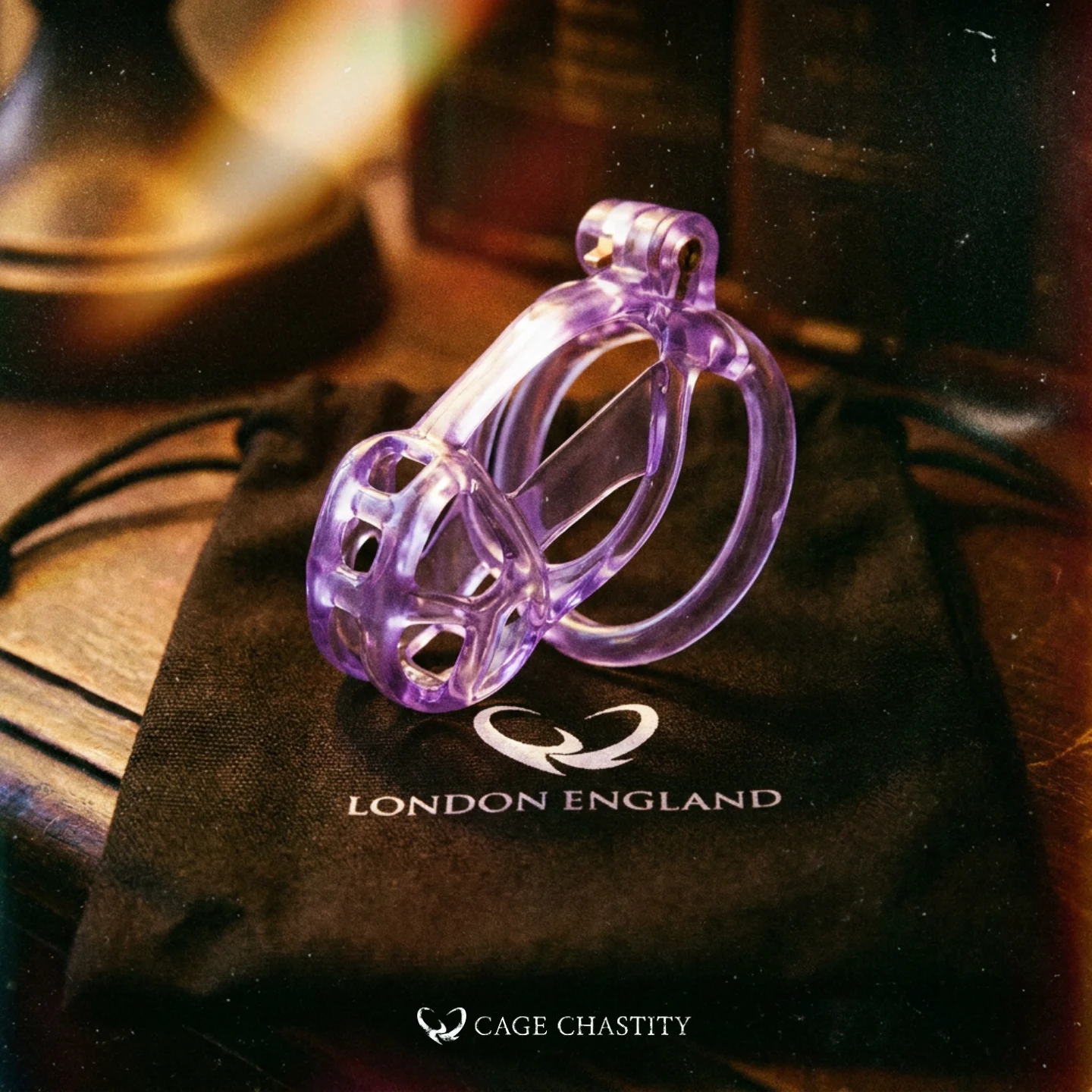 Crystal Violet Cobra Chastity Cage – 2 Ring Types