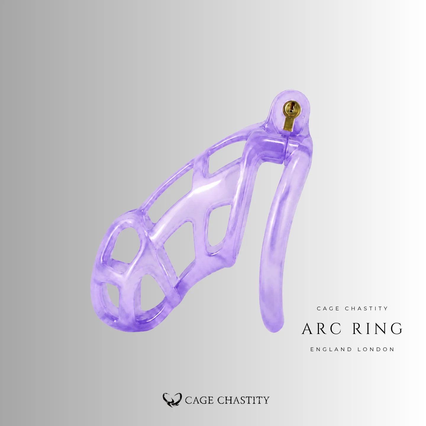 Crystal Violet Cobra Chastity Cage – 2 Ring Types