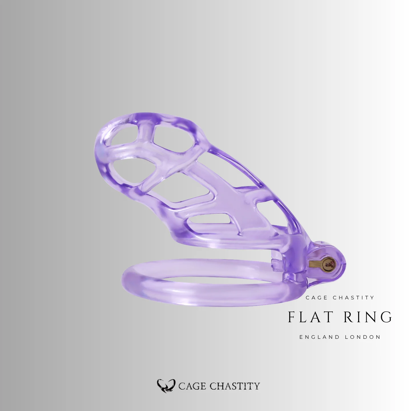 Crystal Violet Cobra Chastity Cage – 2 Ring Types