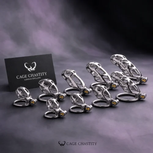 Custom Cobra Chastity Cage – Steel / Gold / Titanium
