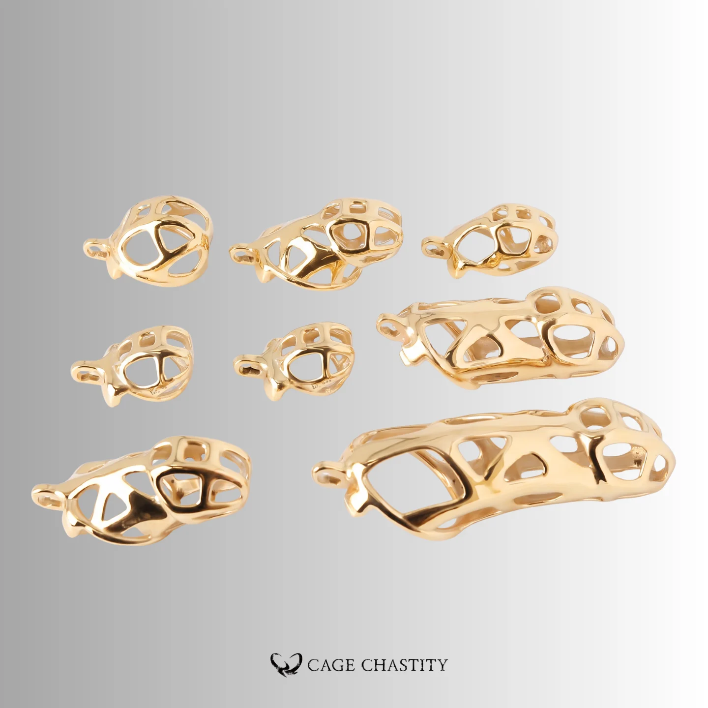 Custom Cobra Chastity Cage – Steel / Gold / Titanium