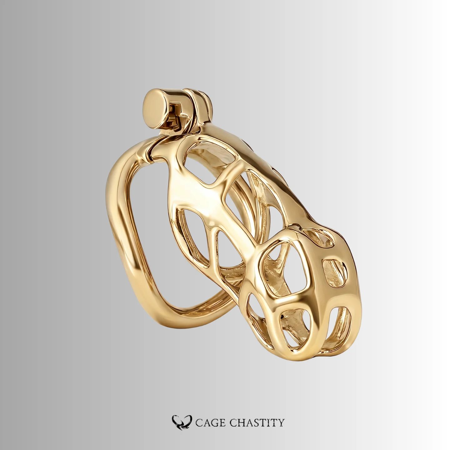 Custom Cobra Chastity Cage – Steel / Gold / Titanium