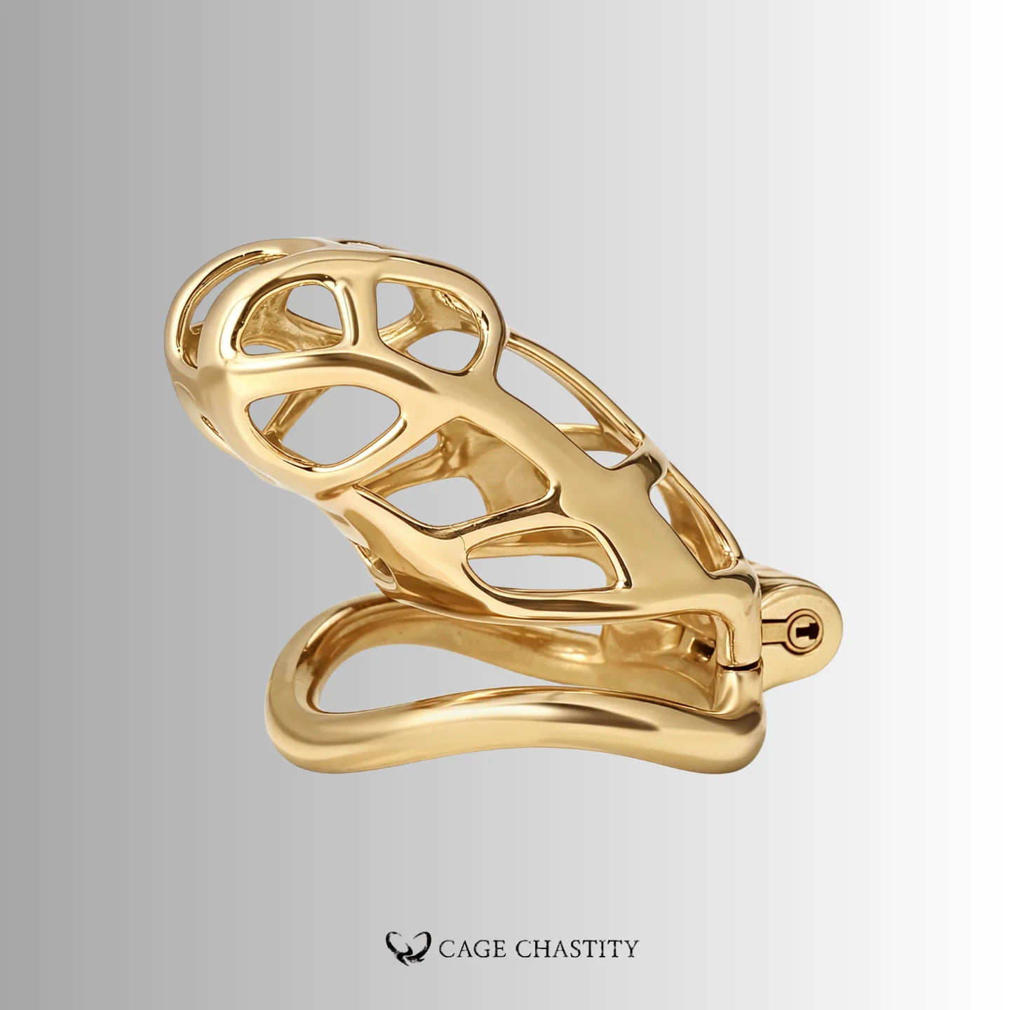 Custom Cobra Chastity Cage – Steel / Gold / Titanium