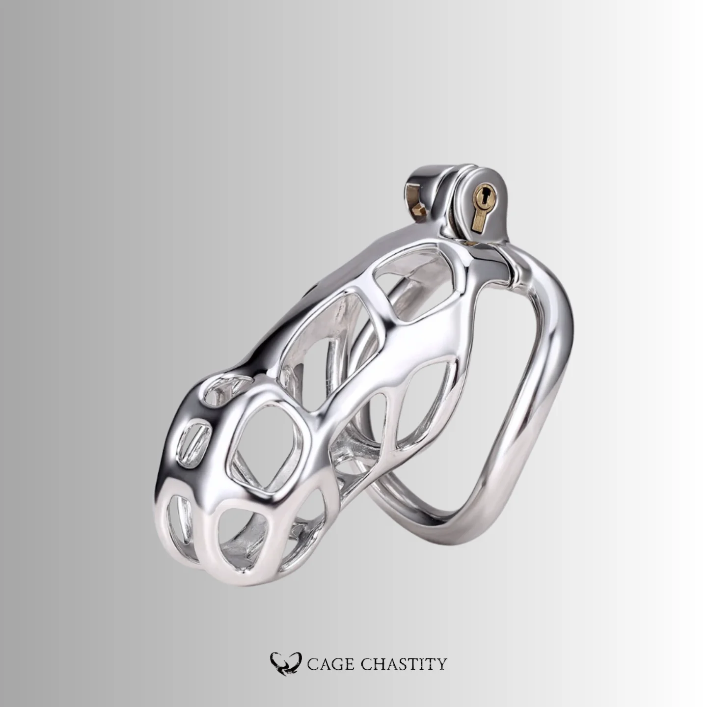 Custom Cobra Chastity Cage – Steel / Gold / Titanium