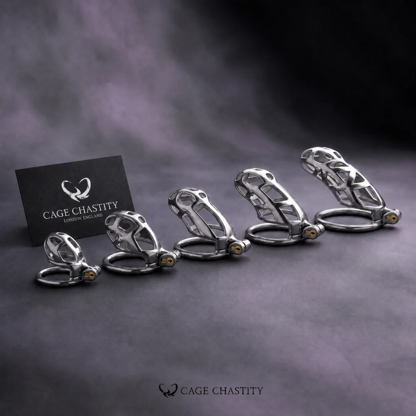 Custom Cobra Chastity Cage – Steel / Gold / Titanium