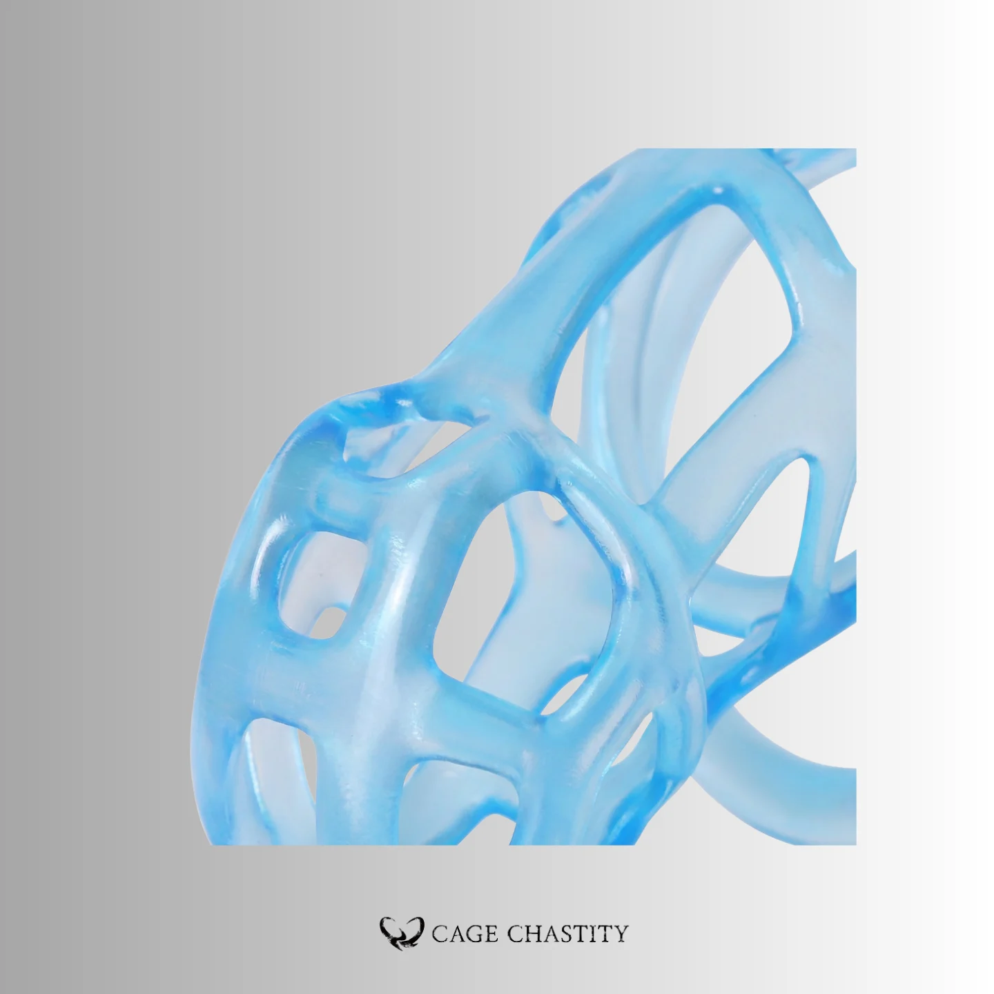 Glacier Blue Cobra Chastity Cage – 2 Ring Types
