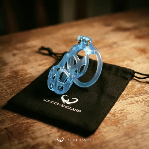 Glacier Blue Cobra Chastity Cage – 2 Ring Types