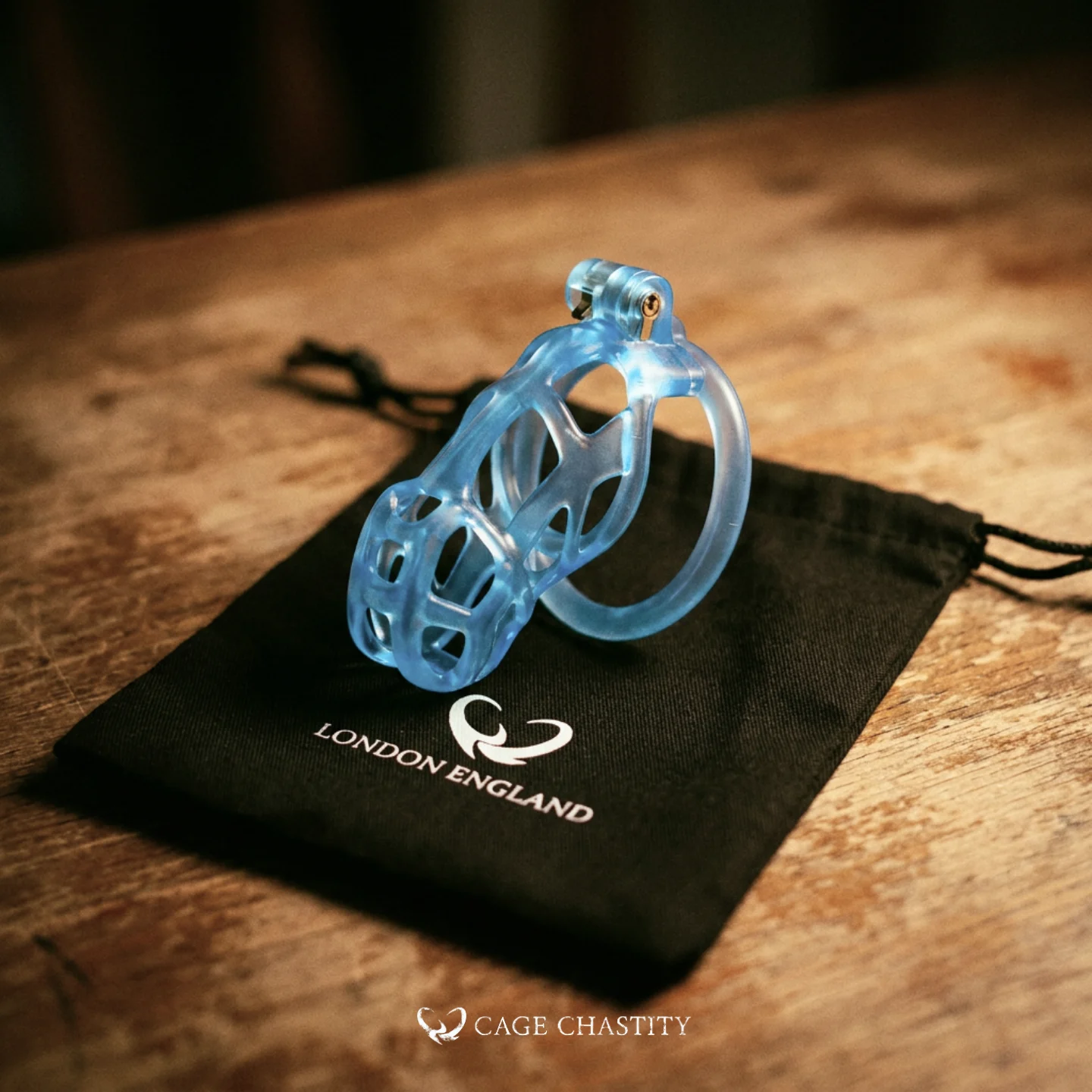 Glacier Blue Cobra Chastity Cage – 2 Ring Types