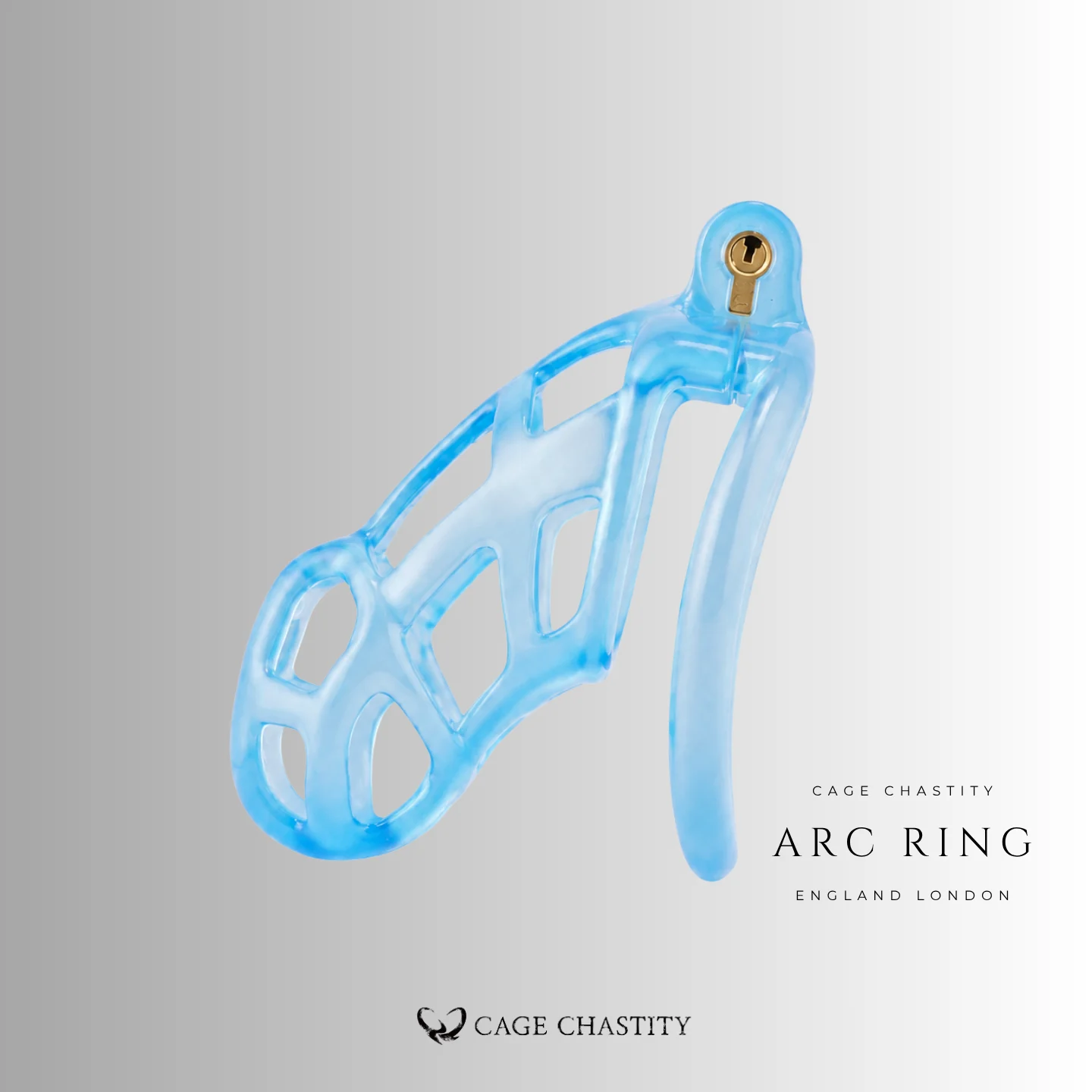 Glacier Blue Cobra Chastity Cage – 2 Ring Types