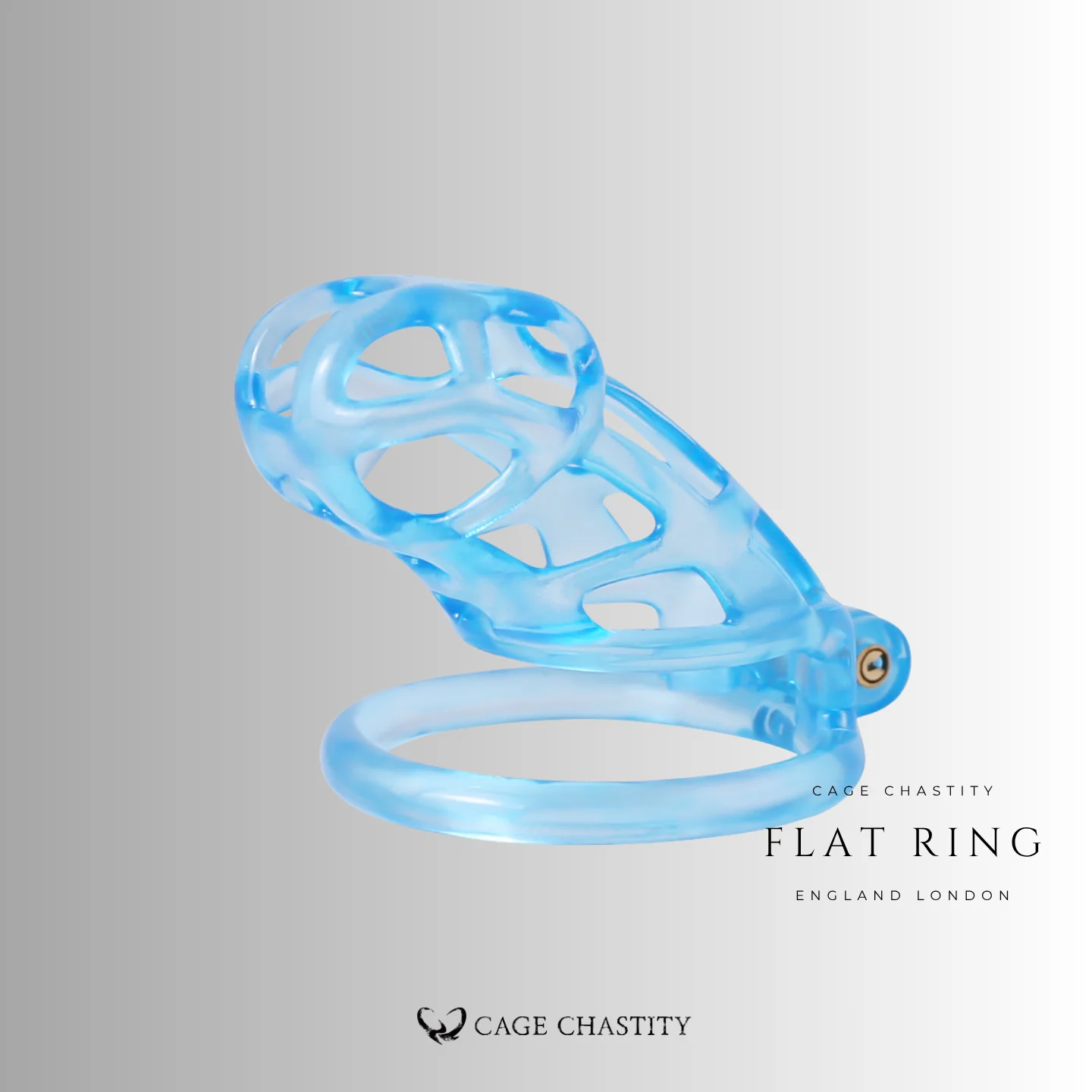 Glacier Blue Cobra Chastity Cage – 2 Ring Types