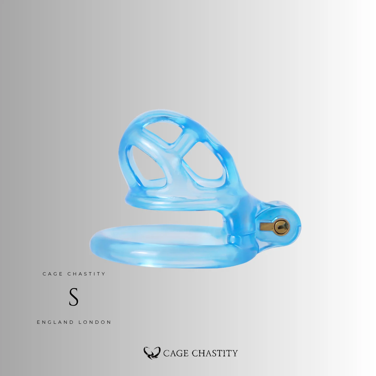 Glacier Blue Cobra Chastity Cage – 2 Ring Types