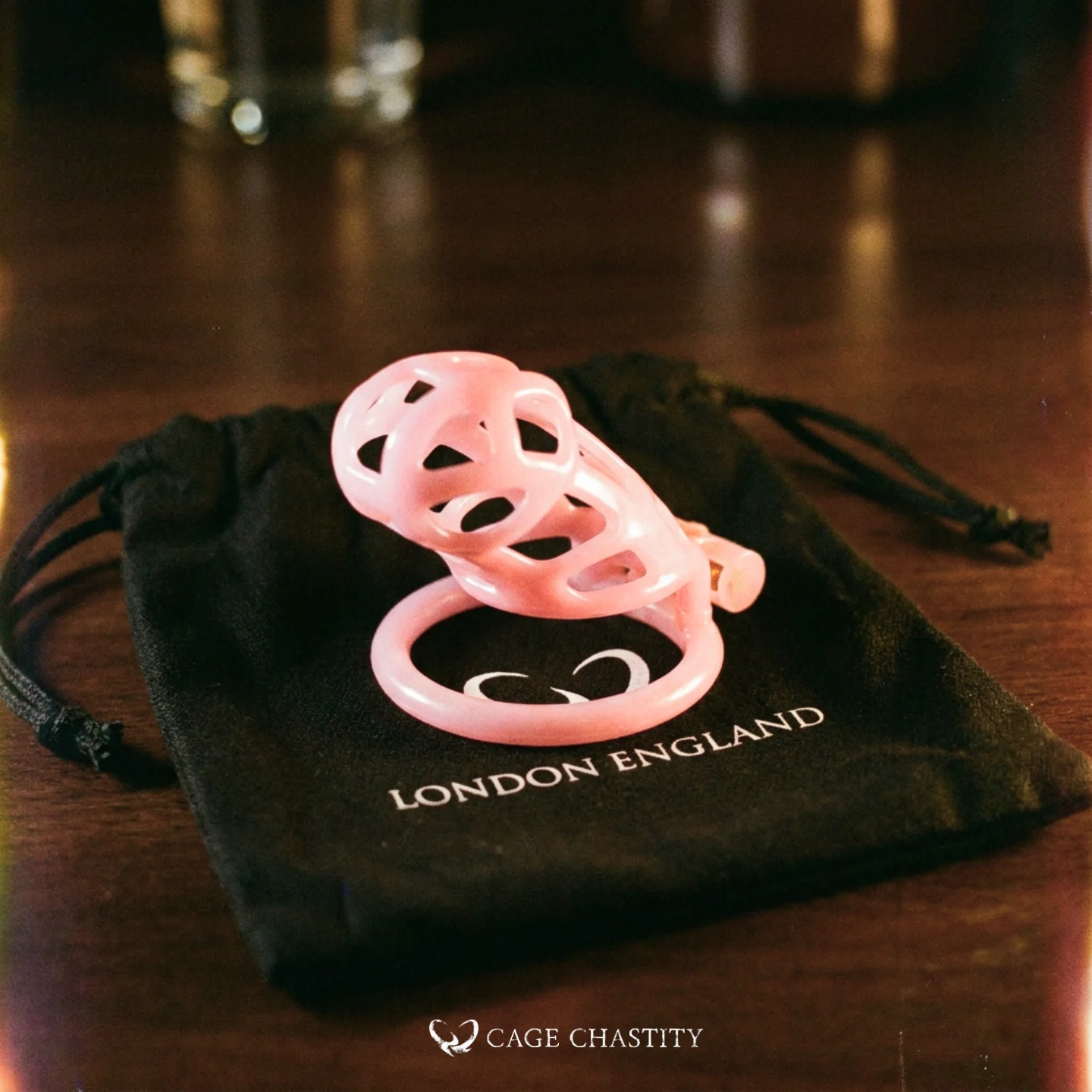 Translucent Pink Cobra Chastity Cage – 2 Ring Types