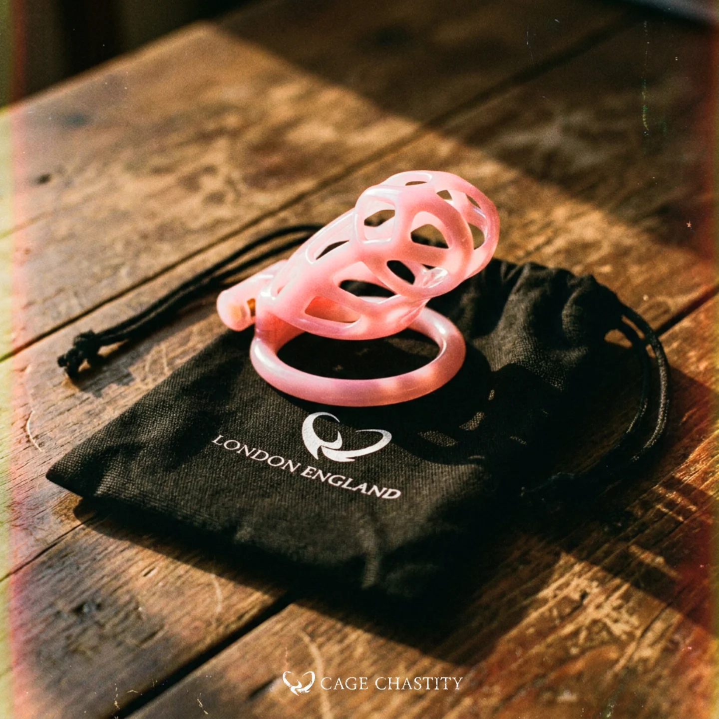 Translucent Pink Cobra Chastity Cage – 2 Ring Types