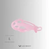 Translucent Pink Cobra Chastity Cage – 2 Ring Types