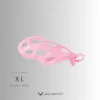 Translucent Pink Cobra Chastity Cage – 2 Ring Types