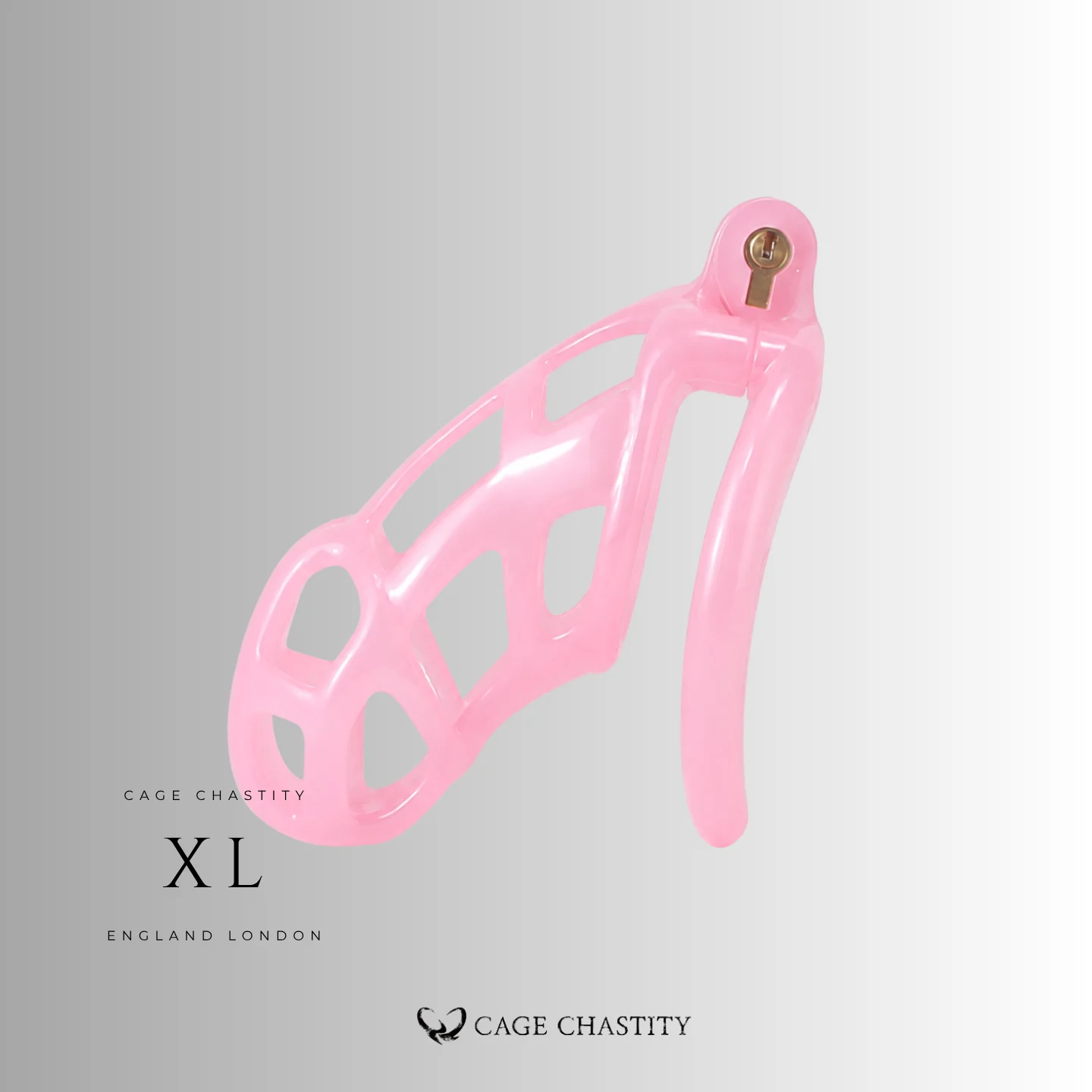 Translucent Pink Cobra Chastity Cage – 2 Ring Types