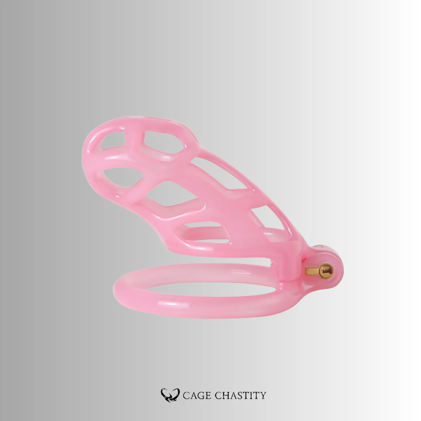 Translucent Pink Cobra Chastity Cage – 2 Ring Types
