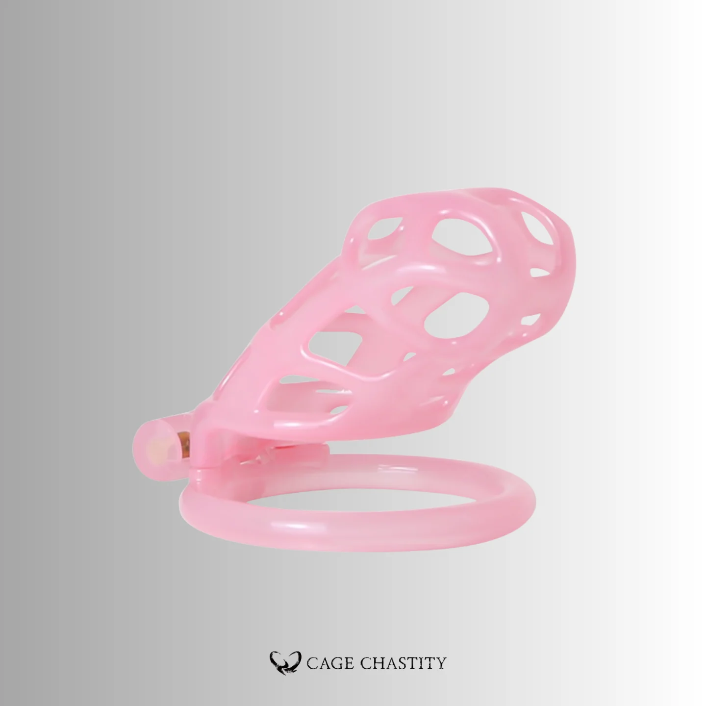 Translucent Pink Cobra Chastity Cage – 2 Ring Types