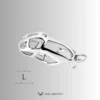 Silver Cobra Flat Ring Steel Chastity Cage – CC42