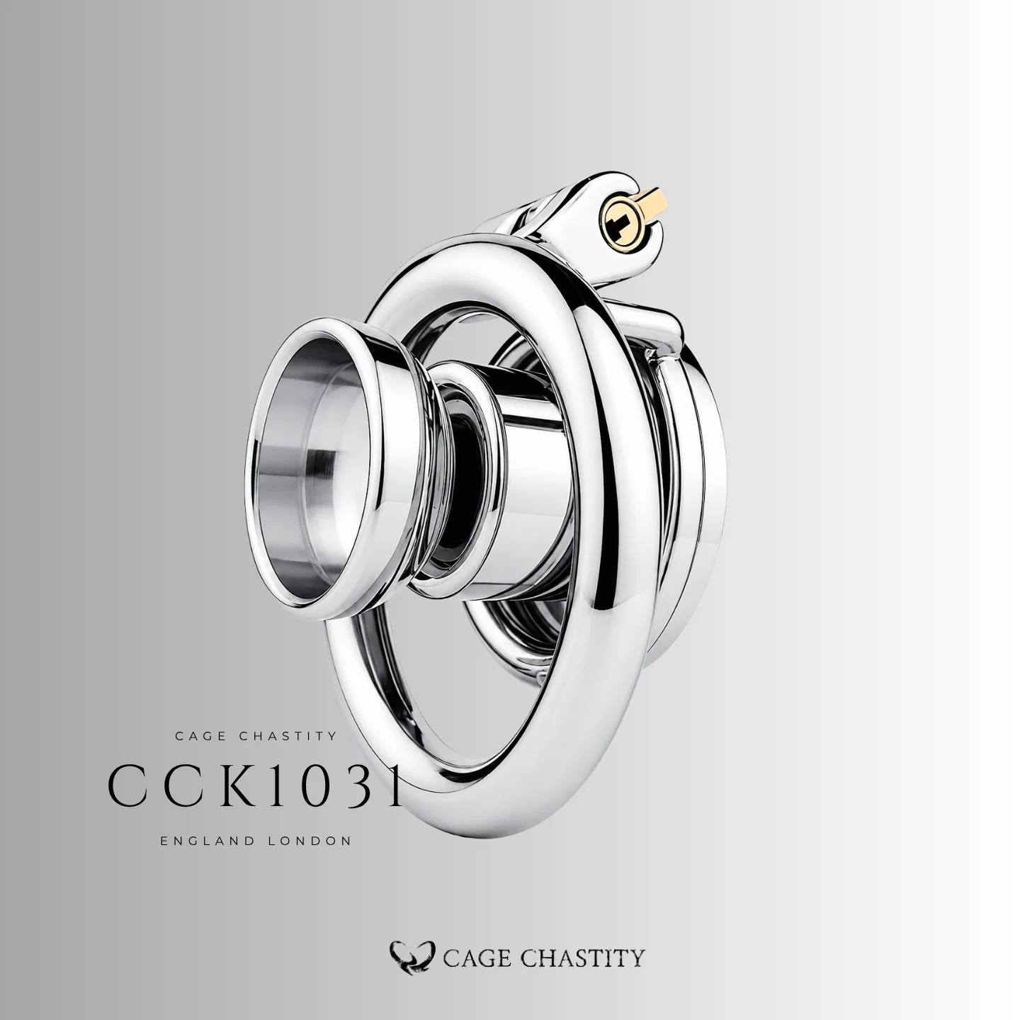 Flat Chastity Cage with Dildo