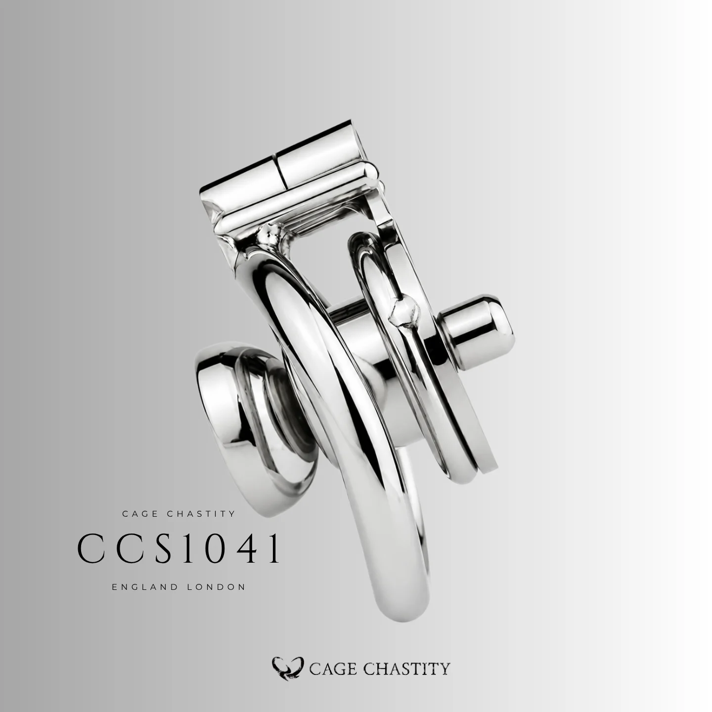Flat Chastity Cage with Dildo