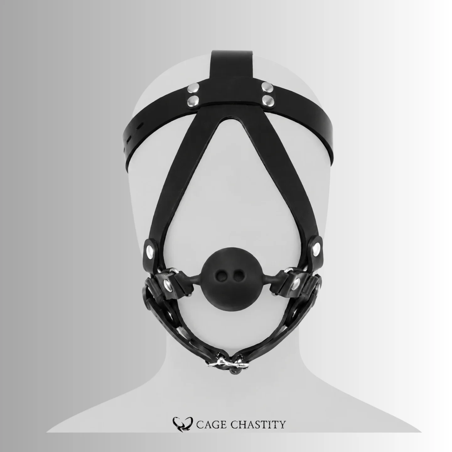 Lockable Silicone Ball Gag Harness – 3 Interchangeable Ball Sizes