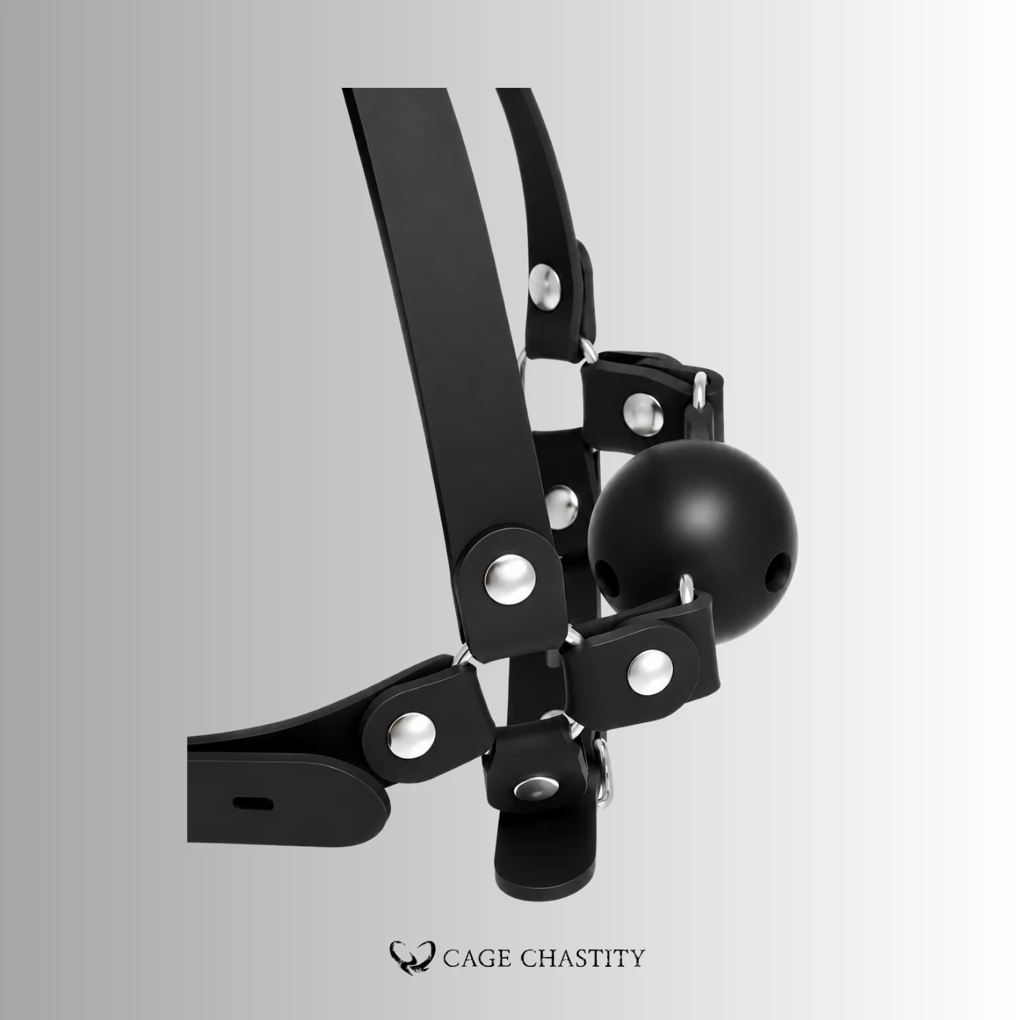 Lockable Silicone Ball Gag Harness – 3 Interchangeable Ball Sizes