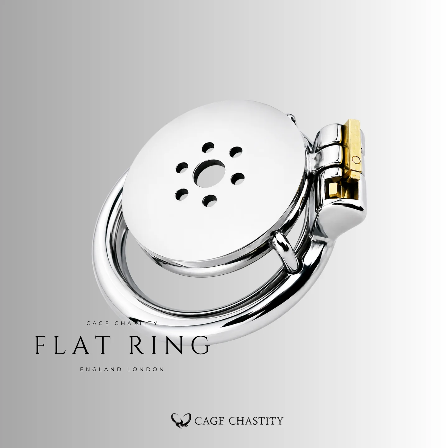 Modular Flat Plate Chastity Cage – CC12 (Non-Threaded Core)