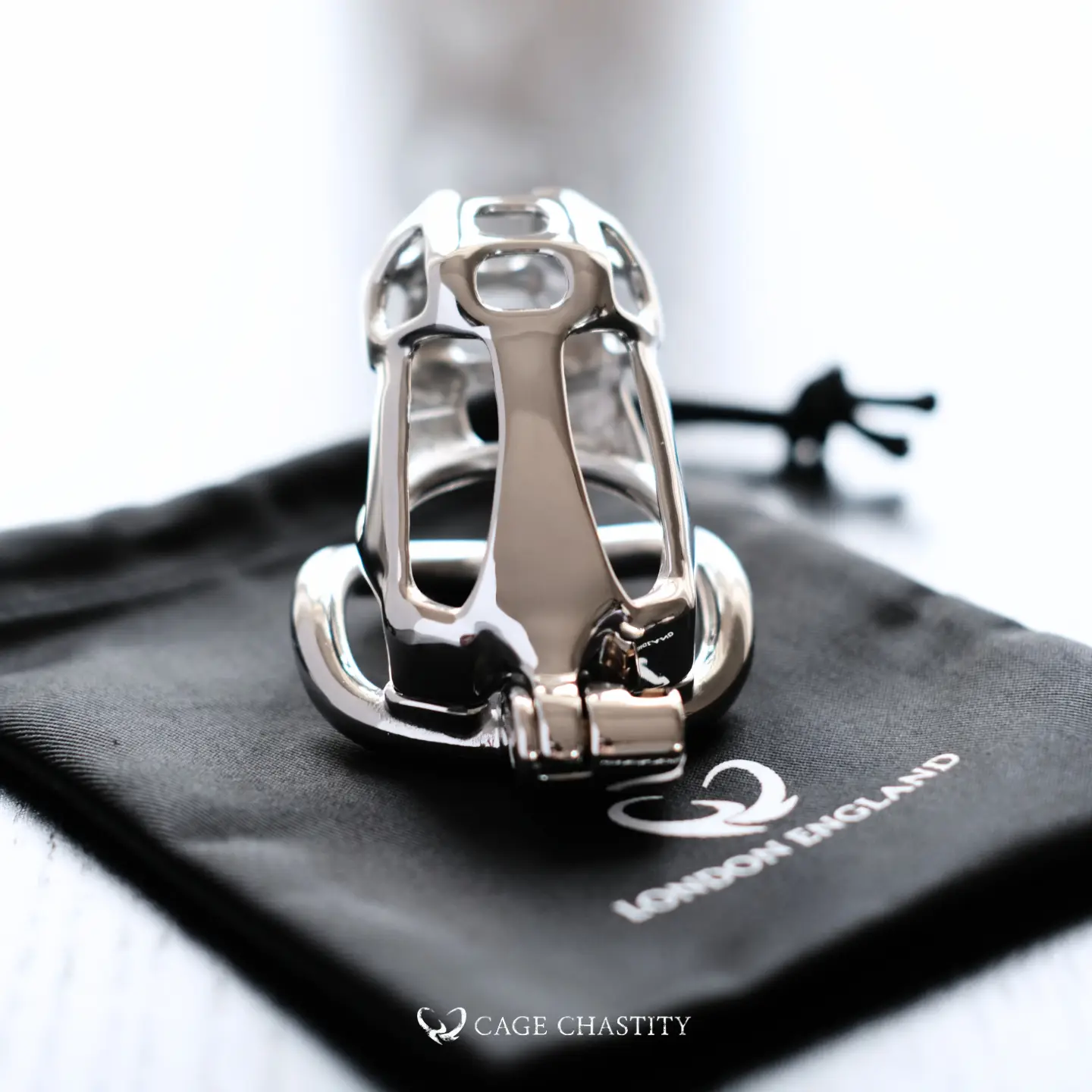 Premium Silver Cobra Arc Ring Steel Chastity Cage – CC45