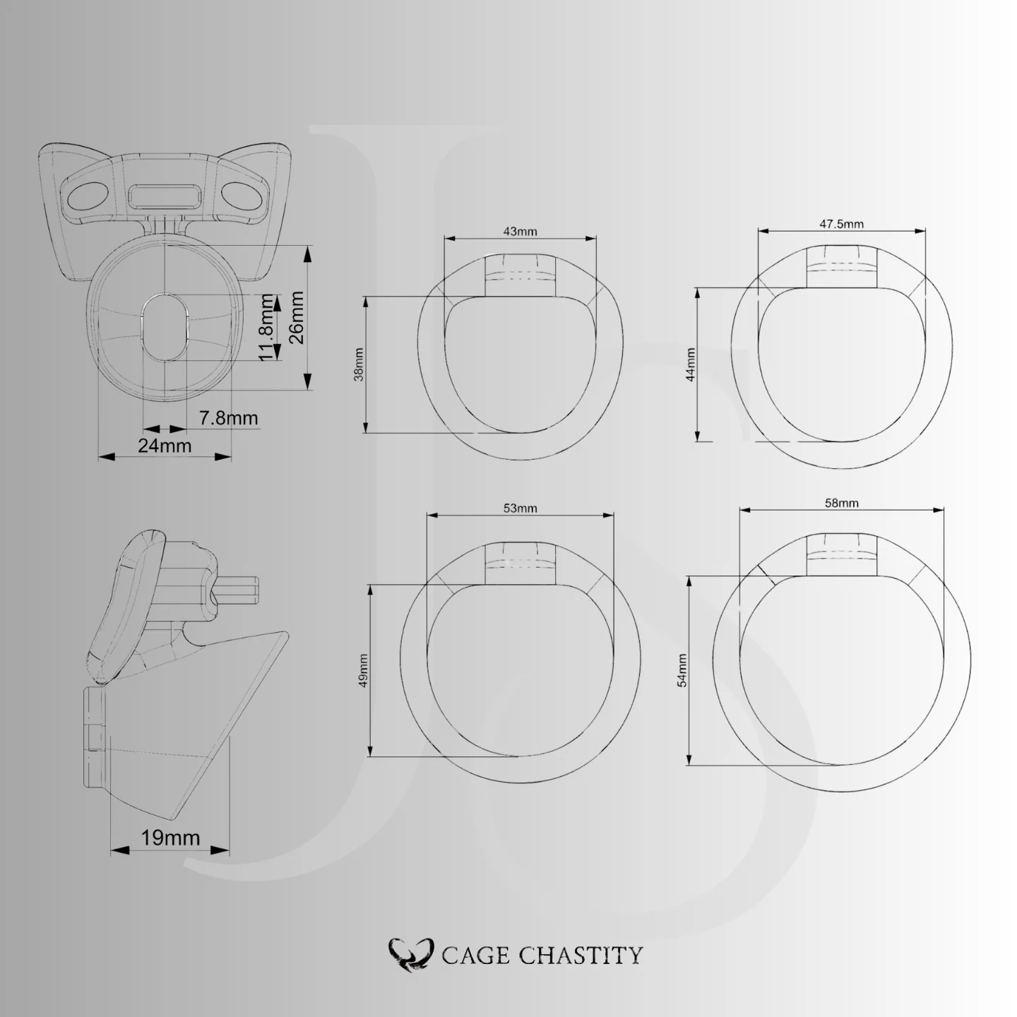 Girly Bow Mini Chastity Cage
