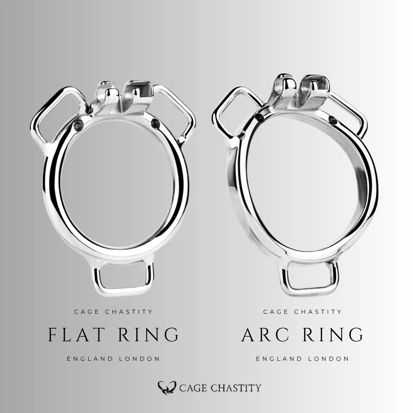 Three-Way Belt Wearable Stainless Steel Ring – Flat & Arc