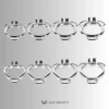 Three-Way Belt Wearable Stainless Steel Ring – Flat & Arc