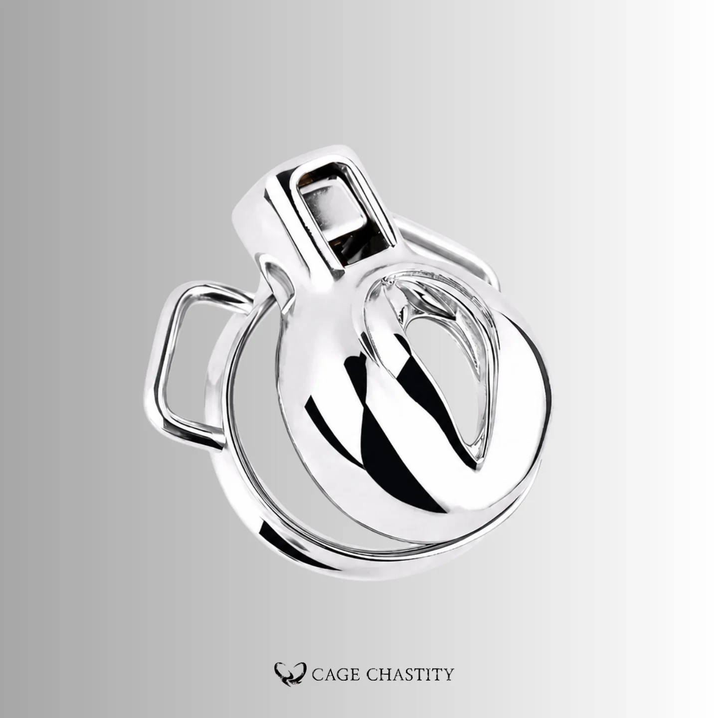Wearable Steel Vulva Chastity Cage – Top-Entry Key Lock – CCK1003