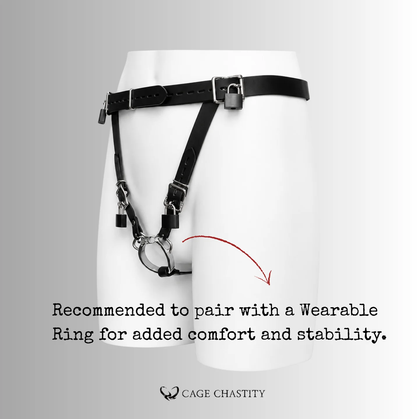 Three-Way Leather Chastity Strap – Standard & Lockable Versions