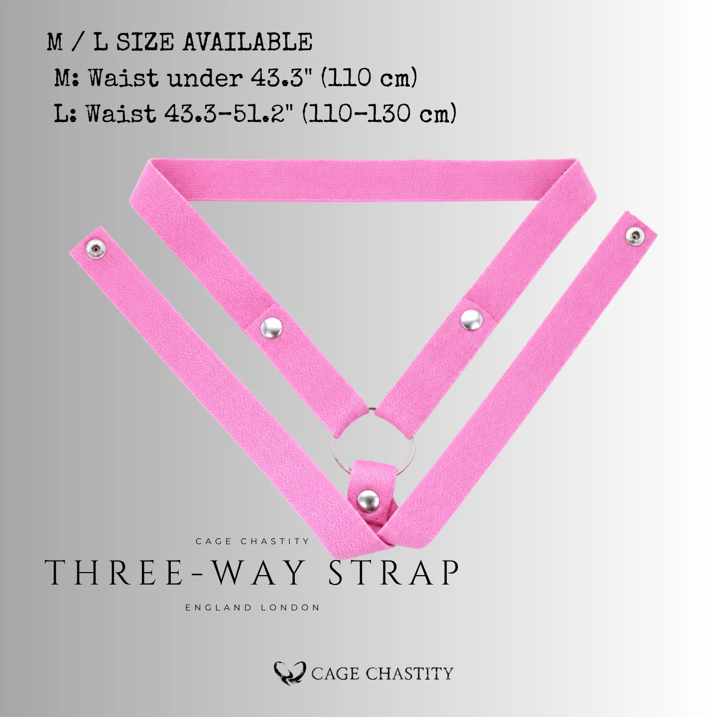 Candy Pink Elastic Harness Strap – 0.98" (2.5cm) Width