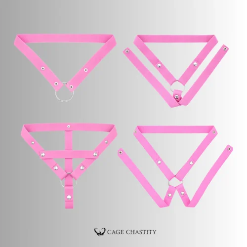 Candy Pink Elastic Harness Strap – 0.98" (2.5cm) Width