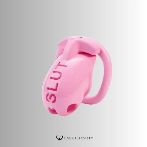 Pink SLUT Chastity Cage