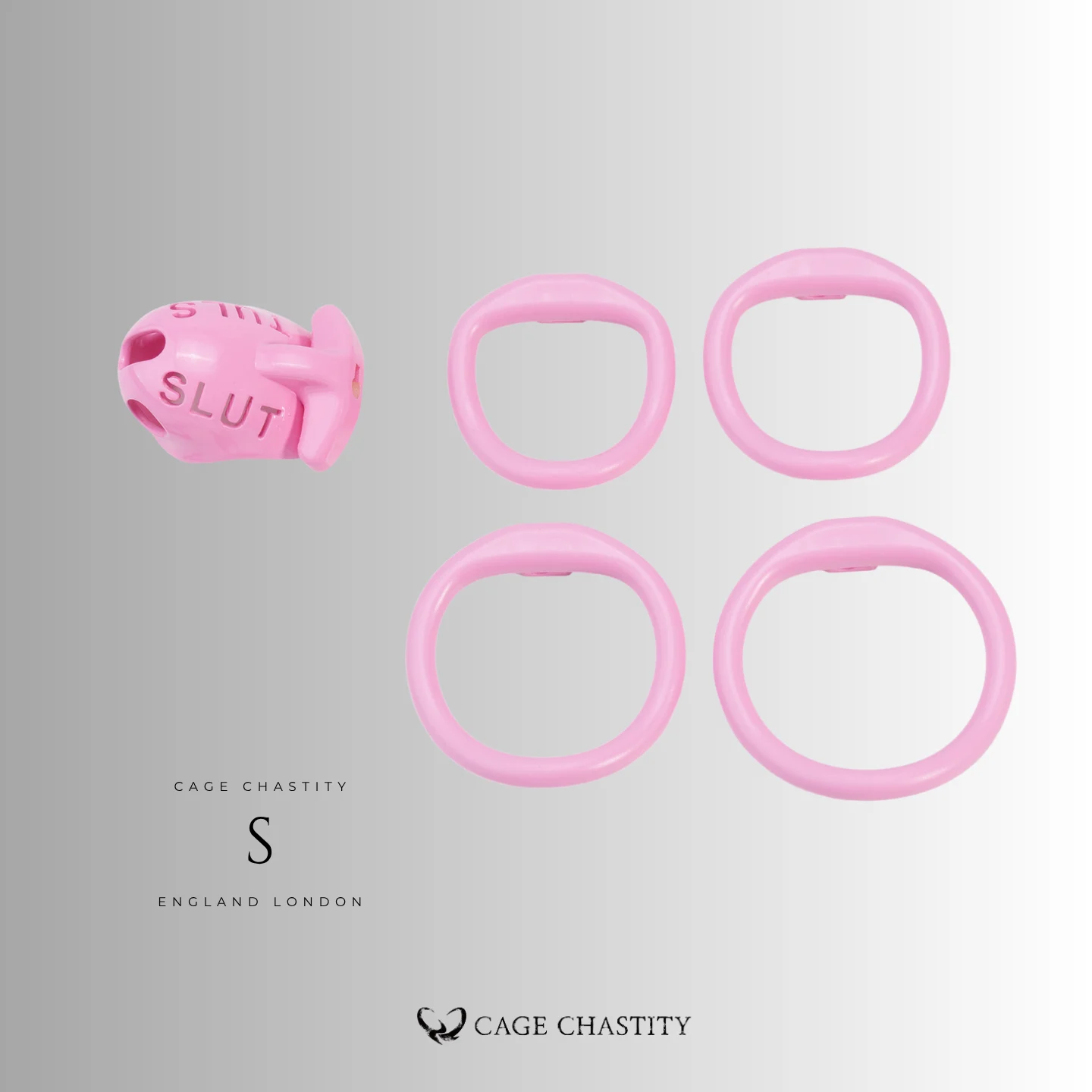 Pink SLUT Chastity Cage