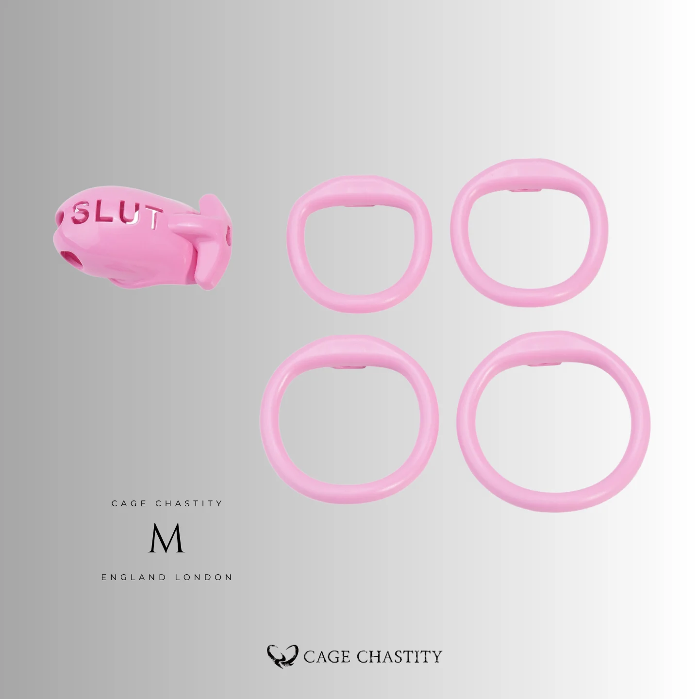 Pink SLUT Chastity Cage