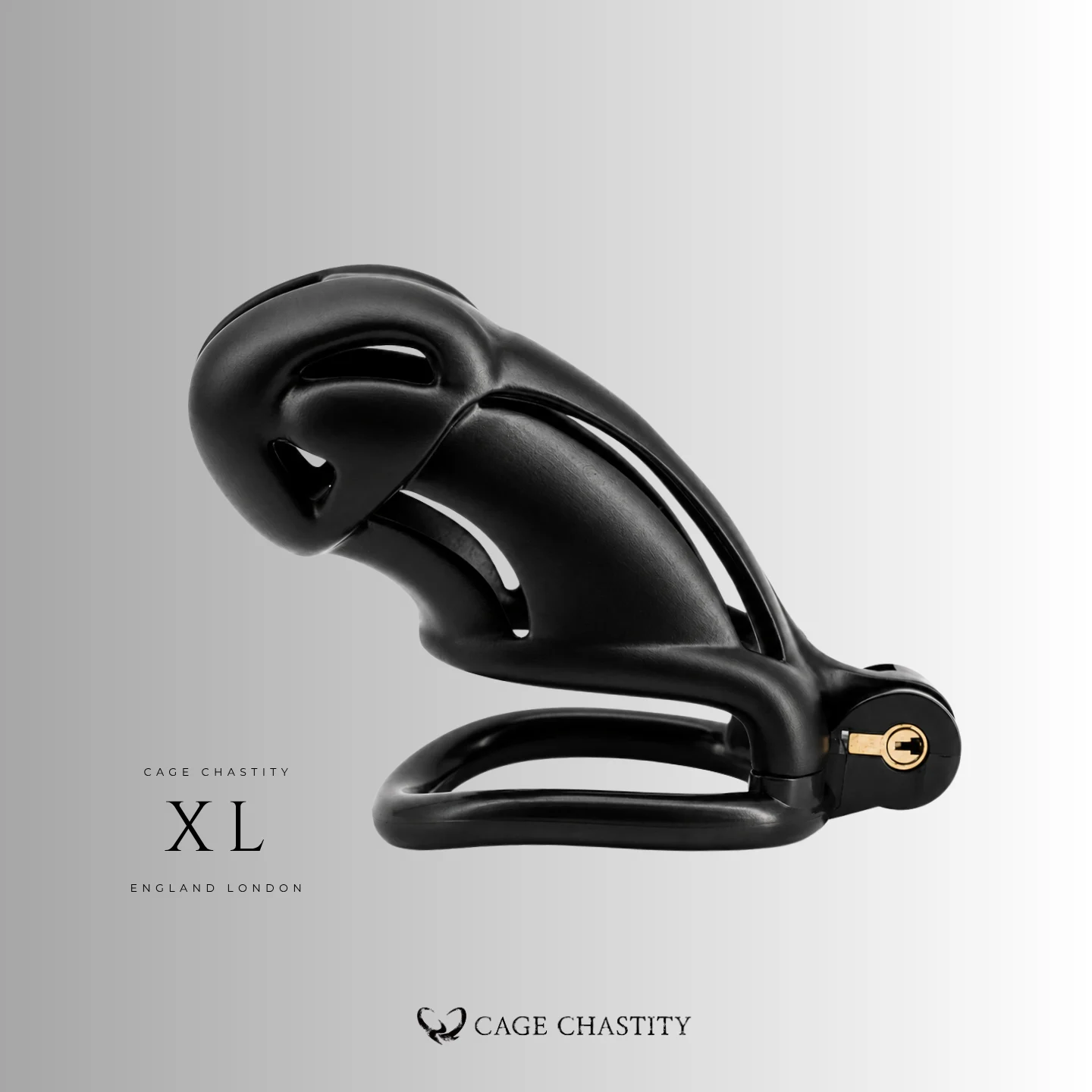Black Viper Chastity Cage – 2 Ring Types
