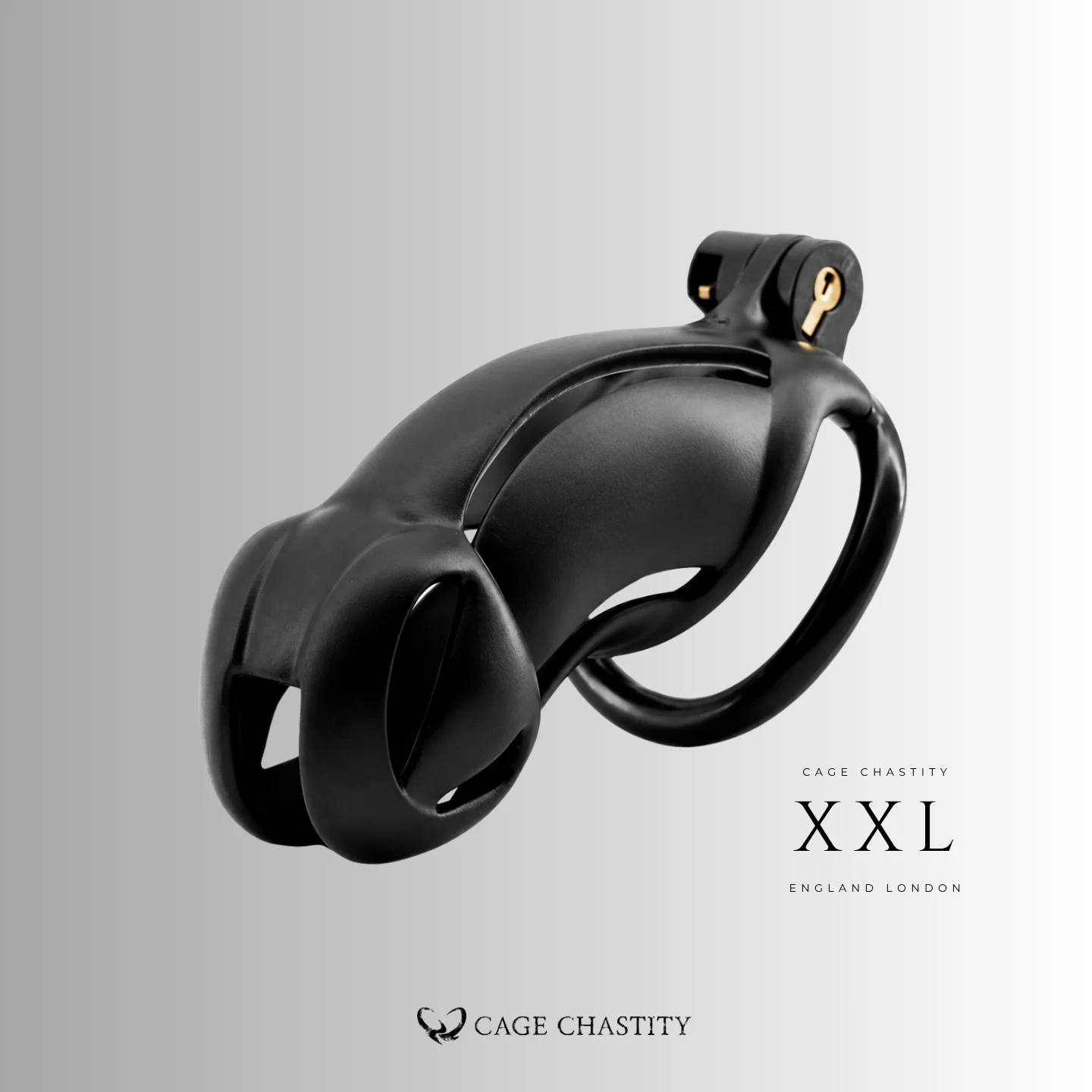 Black Viper Chastity Cage – 2 Ring Types