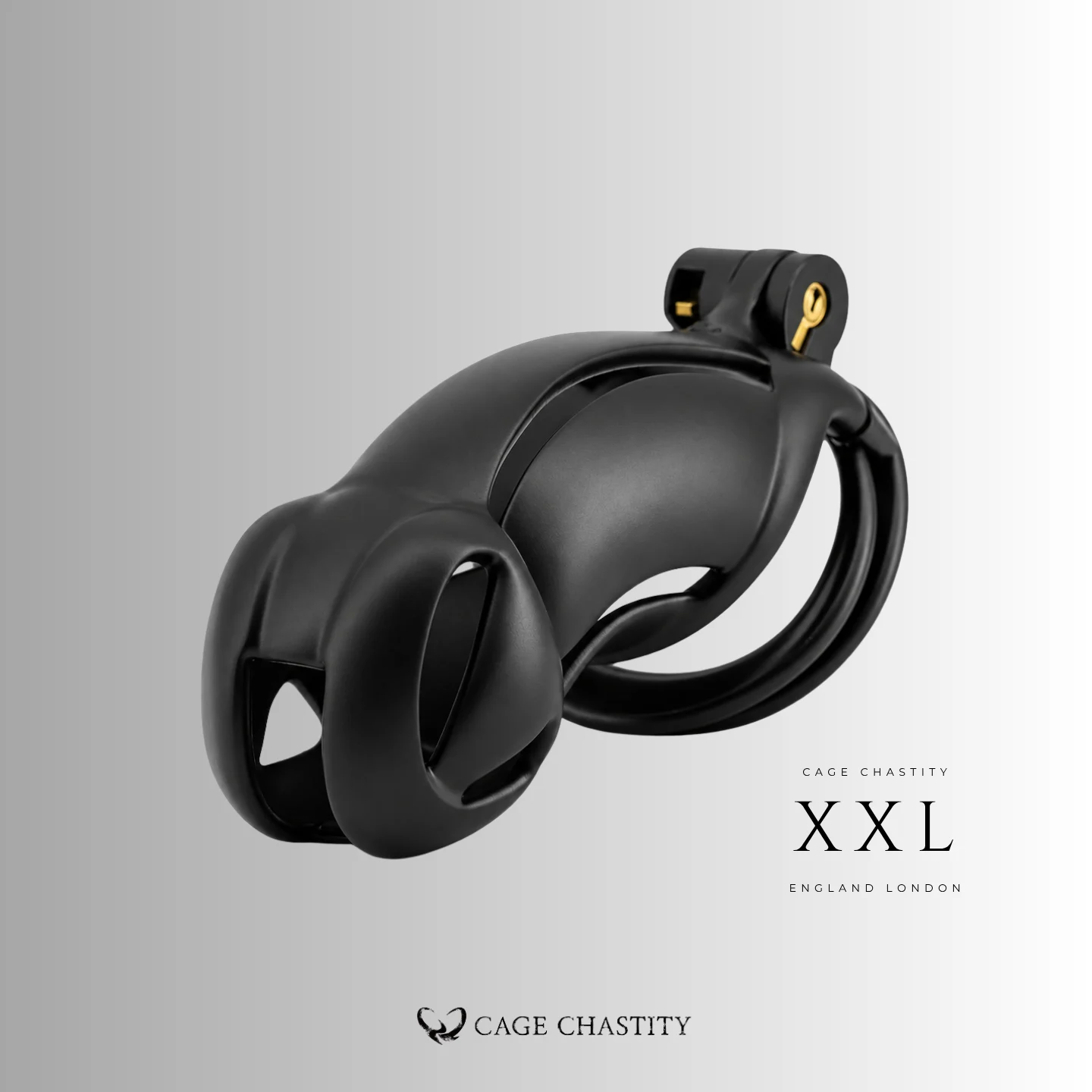 Black Viper Chastity Cage – 2 Ring Types