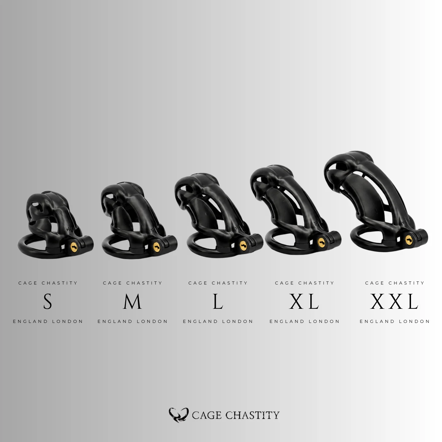 Black Viper Chastity Cage – 2 Ring Types