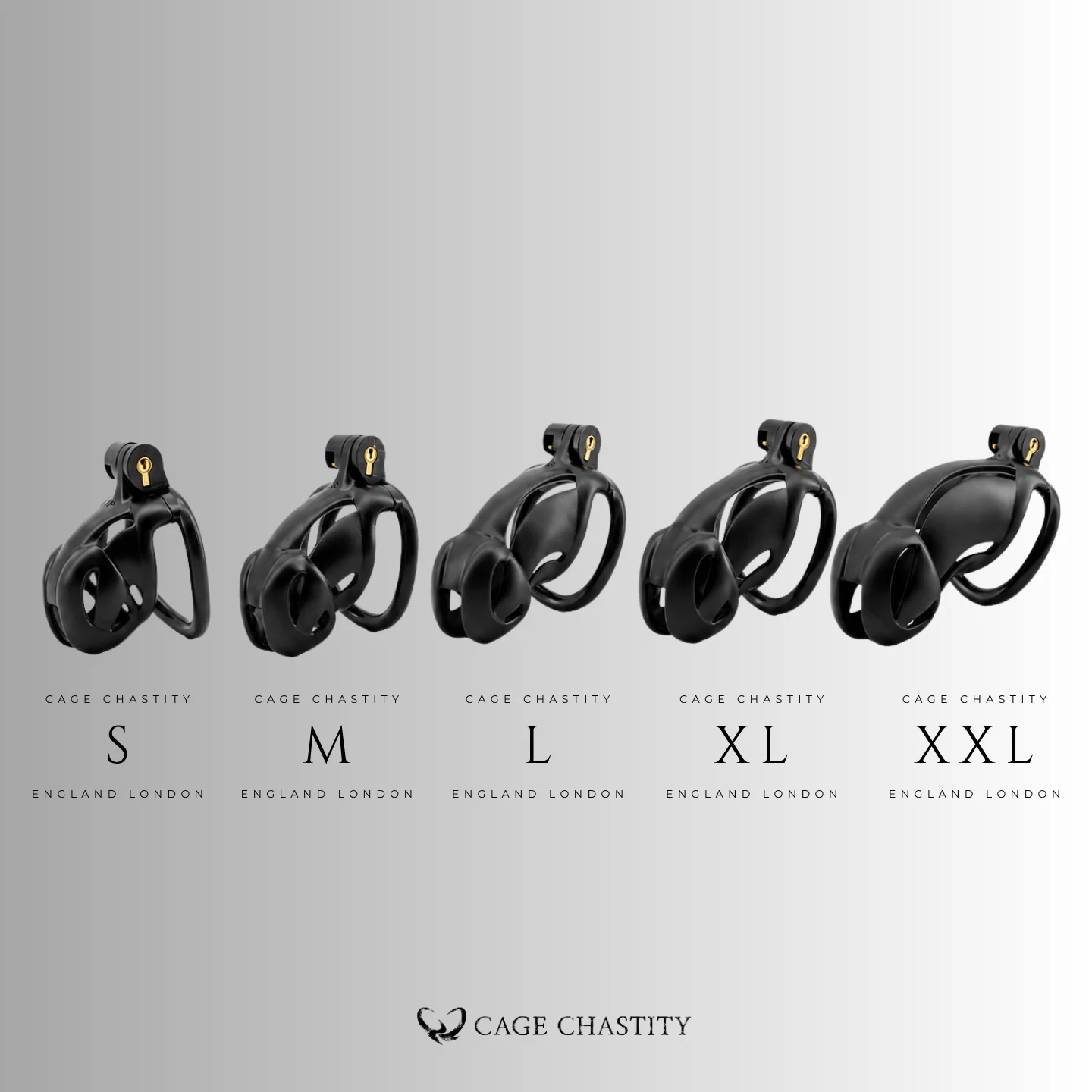 Black Viper Chastity Cage – 2 Ring Types