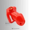 Rear angle of the red Holy Trainer V2 locking section