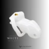 White Holy Trainer V2 with ring folded alongside the cage
