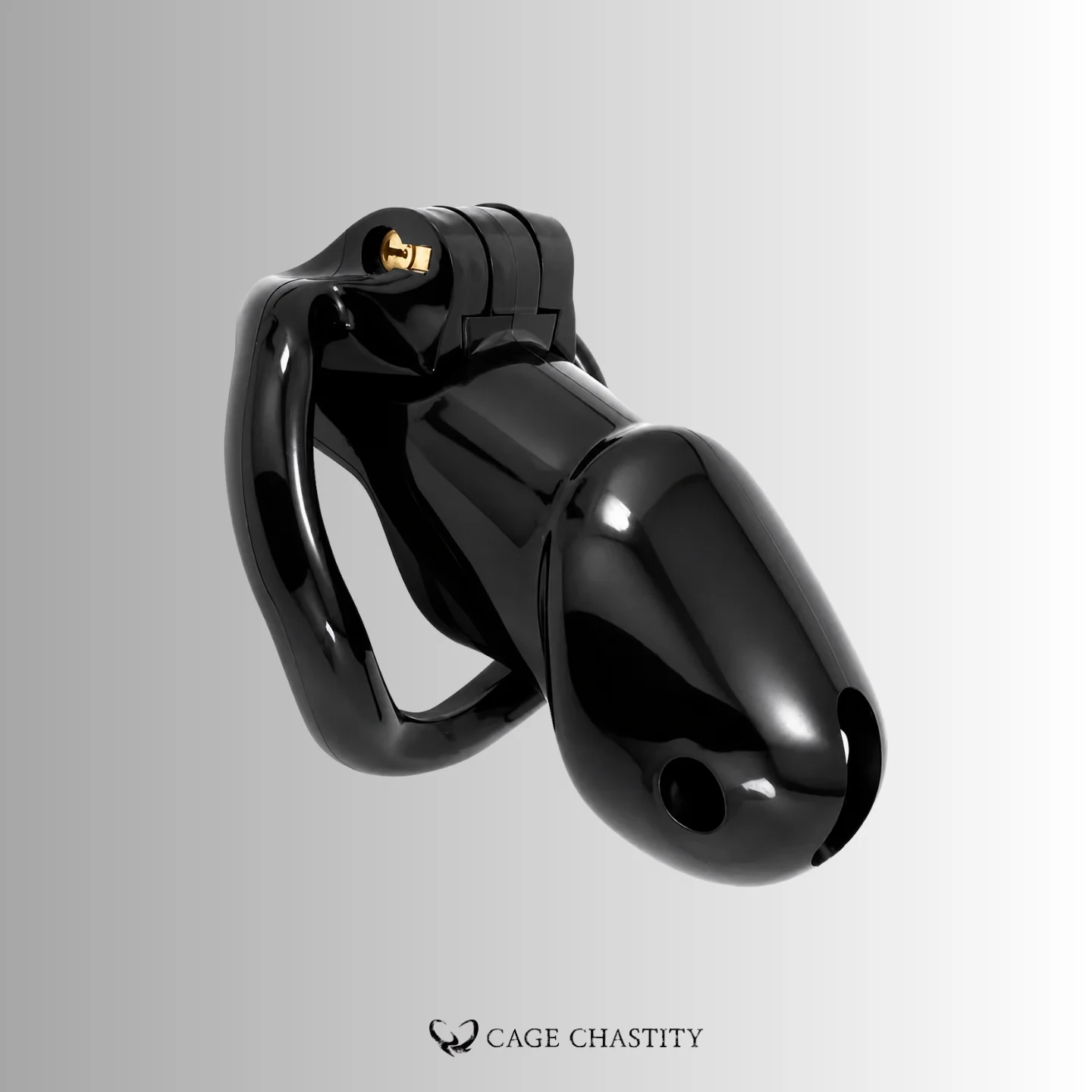 Glossy black HTV2 viewed from the front with ring attached