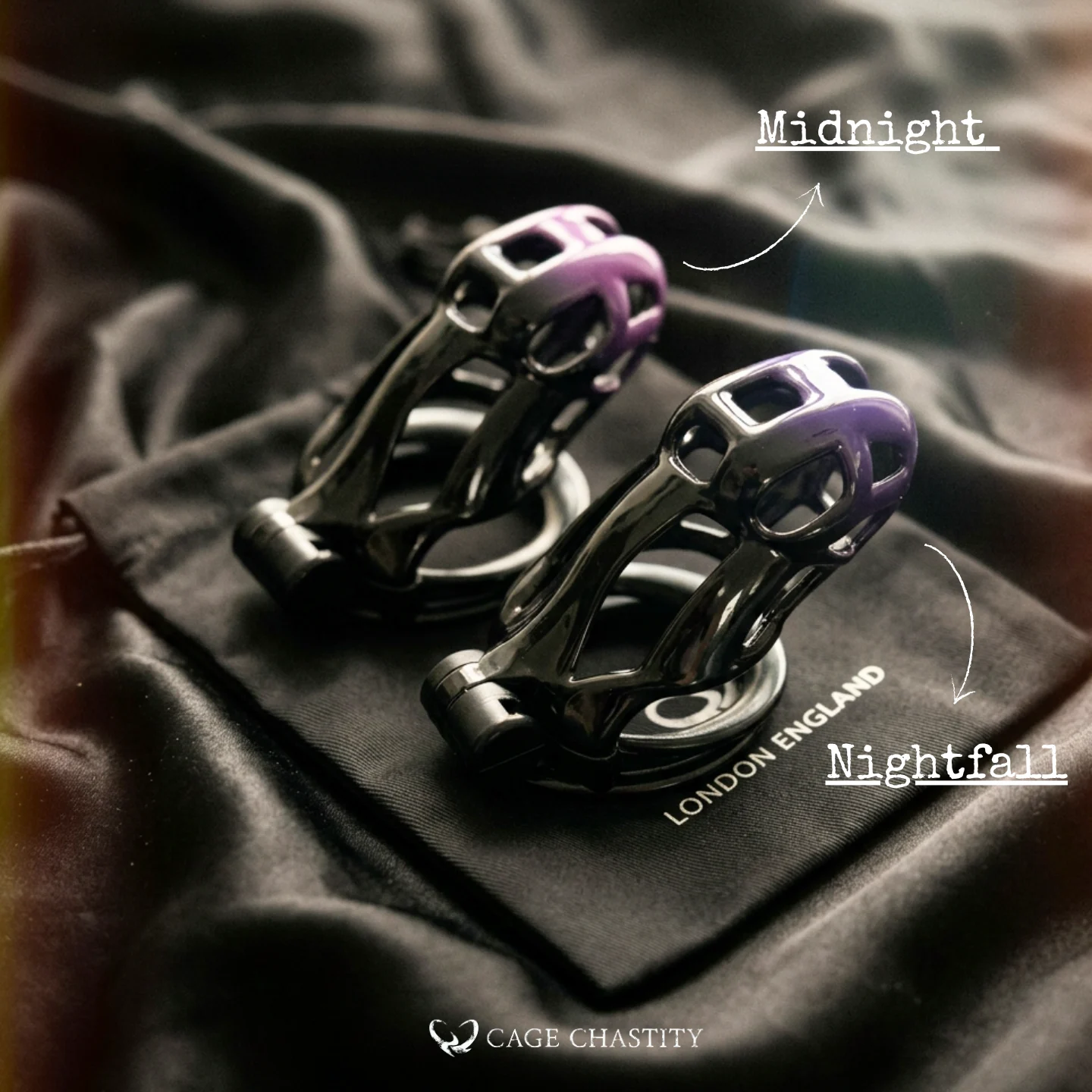Midnight Cobra Chastity Cage