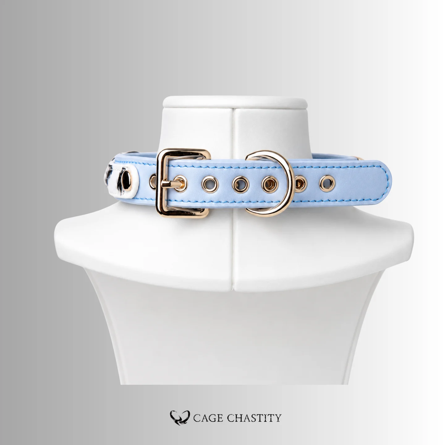 BlueMischief – Blue Spotted Puppy Play Collar & Leash Set